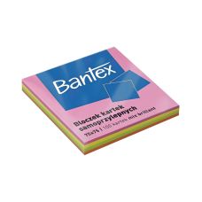 Karteczki samoprzylepne Bantex 75x75mm, 100 karteczek, mix kolorów