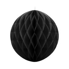 Kula Bibułowa Dekoracyjna Czarna 30 cm