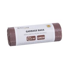 Worki na śmieci DONAU HOME, do segregacji, odpady BIO (LDPE), 120l, 10 szt., brązowe