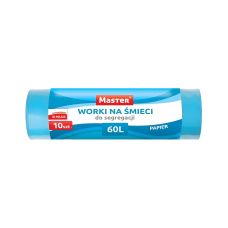 Worki na śmieci do segregacji Master niebieskie 60L 10szt