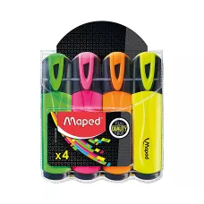 Zakreślacz Fluo Peps w Etui Mix Kolorów 4 sztuki