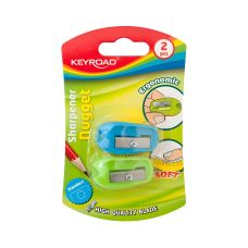 Temperówka plastikowa pojedyncza KEYROAD Nugget mix kolorów 2 sztuki blister