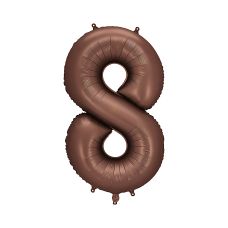 Balon Foliowy Cyfra 8 Satynowy Mocca 86 cm