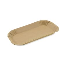 Tacka papierowa głęboka kraft brązowa 23 x 15 x 2 cm 100 sztuk