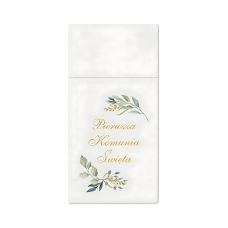 Torebki-serwetki na sztućce Premium Airlaid Komunia 40 x 40 cm 25 sztuk