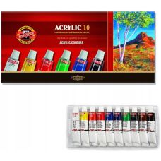 Farby akrylowe 10 kolorów 16ml KOH-I-NOOR