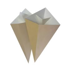 Torebki papierowe rożki małe z miejscem na dip 15,5 x 26 cm, 100 szt.