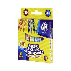Kredki z glinki kaolinowej grafionowe 12 kolorów w zestawie