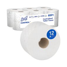 Papier toaletowy SCOTT Control centralne odwijanie 2-warstwowy 204m 12 rolek