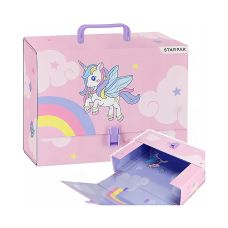 Teczka z Rączką A4 Unicorn Lakierowany Karton Grzbiet 9,5 cm