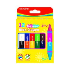 Kredki świecowe KEYROAD Duo-Colour JUMBO dwustronne 6 sztuk 12 kolorów