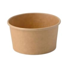 Kubeczek papierowy na lody kraft brązowy 220 ml średnica 92 mm 50 sztuk