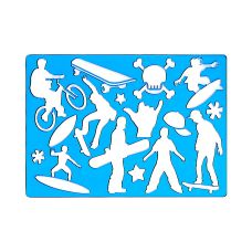 Szablon do Rysowania SPORT SKATEBOARD 9820/11 KOH-I-NOOR Transparentny