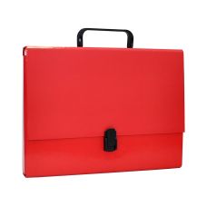 Teczka pudełko OFFICE PRODUCTS z polipropylenu A4 5 cm z rączką i zamkiem czerwona