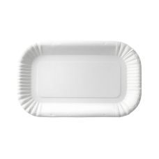 Tacka papierowa owalna biała 23 x 15 x 2 cm 100 sztuk do gastronomii eventów