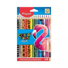 Kredki ołówkowe Color'Peps Animals trójkątne 18 kolorów