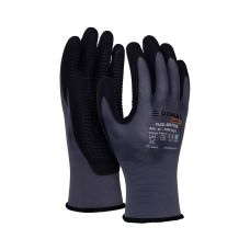 Rękawice ochronne DONAU SAFETY Flex-Dotted kat. II rozmiar 10 szare