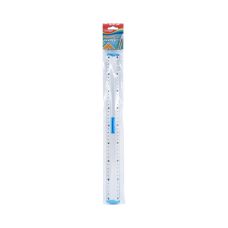 Linijka aluminiowa KEYROAD z uchwytem na ołówek 40 cm mix kolorów blister 1 sztuka