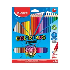 Kredki Colorpeps Strong Trójkątne 24 kolory w etui z zawieszką