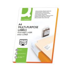 Etykiety uniwersalne Q-CONNECT, 105x42,3mm, prostokątne, białe 100 ark.