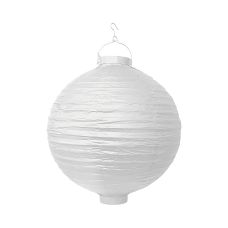 Lampion Papierowy Biały Dekoracyjny 20 cm z Żaróweczką Bateryjny