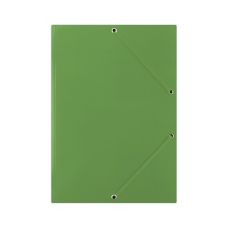 Teczka z gumką kartonowa A4 DONAU 400gsm zielona 3-skrzydkowa