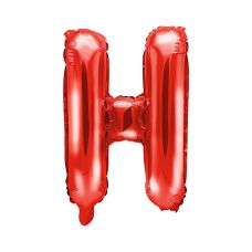 Balon Foliowy Litera H Czerwony 35 cm do Powietrza