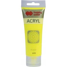Farba Akrylowa Żółta Fluo 75ml Happy Color
