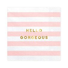 Serwetki Papierowe Yummy Hello Gorgeous Jasnoróżowe 33x33 cm 20 sztuk