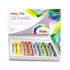 Pastele olejne Pentel 12 kolorów zestaw artystyczny