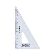 Ekierka DONAU geometryczna, transparentna, 12 cm, kąt 60 stopni