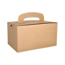Lunch box papierowy z uchwytem 22,5 x 15,5 x 12,5 cm 20 sztuk