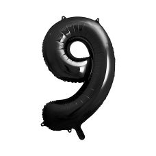 Balon Foliowy Cyfra 9 Czarny 86cm