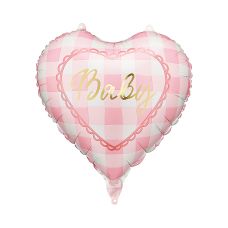 Balon Foliowy Serce "Baby" Jasnoróżowy 35 cm