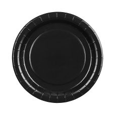 Talerzyki Papierowe Okrągłe Czarne 18 cm (1 opakowanie / 6 sztuk)