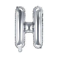 Balon Foliowy Litera H Srebrny 35 cm do Powietrza