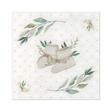 Serwetki papierowe Premium Airlaid Hello Baby 1/4 składane 40 x 40 cm 50 sztuk