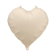 Balon foliowy Serce 45cm jasny beż