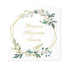 Serwetki papierowe 3-warstwowe Komunia 1/4 składane 33 x 33 cm 20 sztuk
