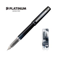Pióro wieczne Platinum Prefounte Graphite Blue stalówka M granatowe w blistrze