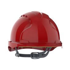Hełm ochronny EVO®2 wentylowany z paskiem przesuwnym czerwony