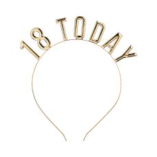 Opaska dekoracyjna 18 Today złota metalowa