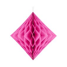 Dekoracja Bibułowa Diament Ciemnoróżowy 30cm