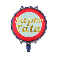 Balon Foliowy Super Tata Mix Kolorów 45 cm