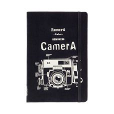 Notebook Scrikss Camera z tekstylną okładką A5 linie