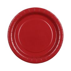 Talerzyki Papierowe Okrągłe Ciemnoczerwone 18 cm 6 sztuk