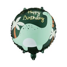 Balon Foliowy Pastylka Brontozaur Happy Birthday, 35x35 cm, mix kolorów