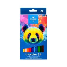 Kredki ołówkowe trójkątne Koh-I-Noor Triocolor Jumbo 9 mm 24 kolory Niedźwiedź