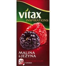 Herbata owocowo-ziołowa VITAX INSPIRATIONS Malina & Jeżyna 20 torebek 40g