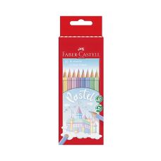 Kredki Sześciokątne Pastelowe Faber-Castell Zamek 10 Kolorów